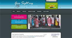 Desktop Screenshot of givesight.org